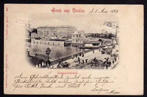 72148 AK Berlin Jannowitzbrücke 1898 Zug