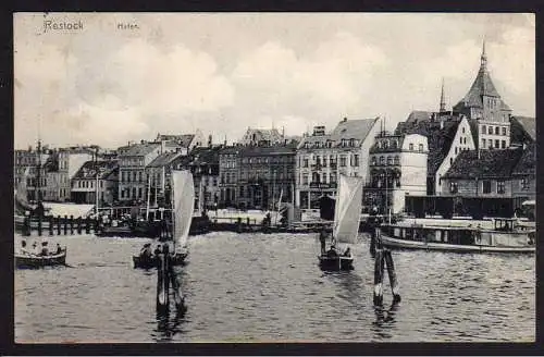 65609 AK Rostock 1912 Häuser am Hafen