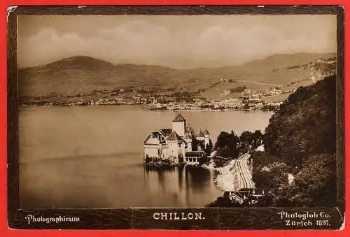 62896 AK Chillon Wasserburg Photoglob Zürich 1897 Genf