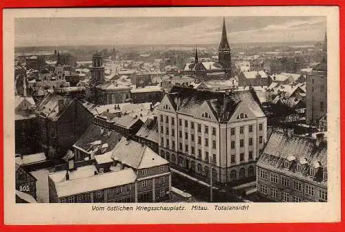 62868 AK Mitau Jelgava Lettland Totale  Winter Winterbild 1916 Feldpost