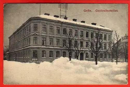 62877 AK Gefle Centralhotellet 1913 Hotel Winter Schnee