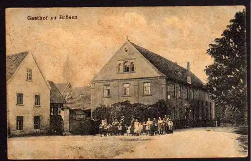 63128 AK Gasthof Brösen Leisnig Groitsch 1924