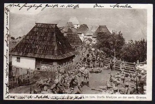 62075 AK 1914 Weltkrieg türk. Dorf Medjice Zensur Feldpost serbische Grenze