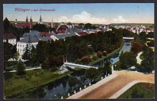 51706 Ansichtskarte Villingen Schwarzwald 1922