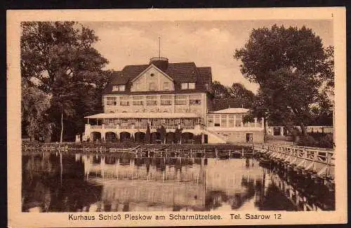 51557 AK Pieskow Scharmützelsee Kurhaus Schloß Saarow 1928