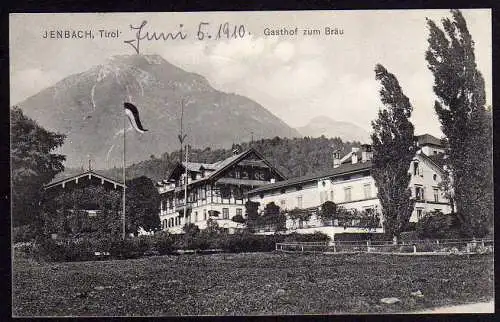 51439 AK Jenbach Bezirk Schwaz Tirol 1910 Gasthof Bräu