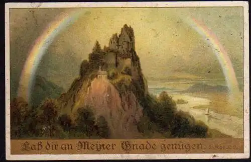 51707 AK Gönningen 1925 Regenbogen Meine Gnade genügen