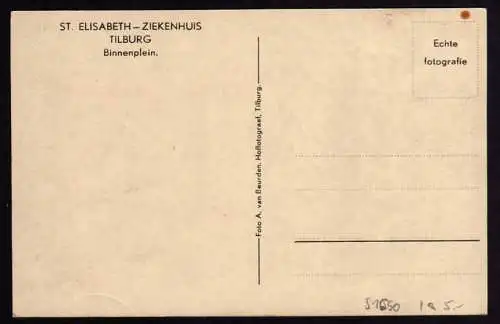 51650 AK Tilburg Ziekenhuis Binnenplein Provinz Noord-Brabant um 1940