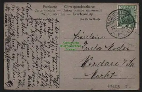 51653 AK Künstlerkarte Menuett Französisch Serie Reichenbach Vogtl. 1907