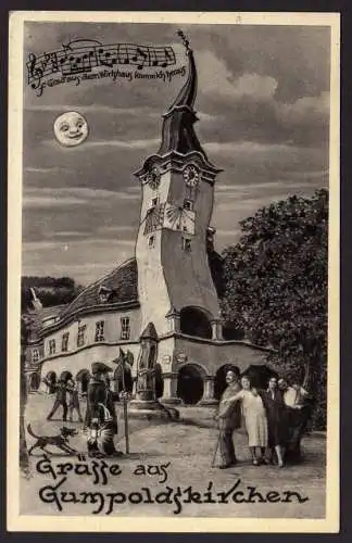 36796 Ansichtskarte Gumpoldskirchen Niederösterreich 1937 schwankende Häuser Wirtshaus