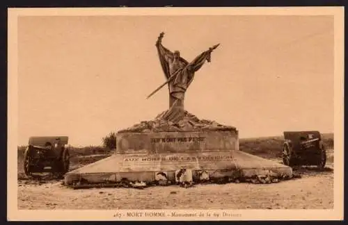36777 Ansichtskarte Denkmal 69 ste Division Mort Homme Monument um 1918
