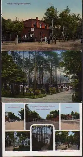 36676 3 Ansichtskarte Zeithain Truppenübungsplatz 1917 Postamt Kantine Barackenlager
