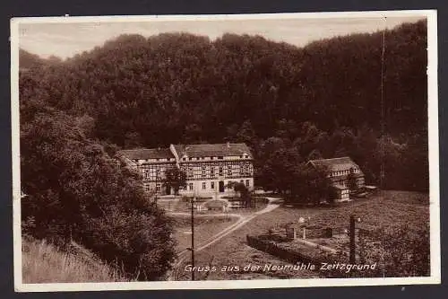 36913 Ansichtskarte Ferienheim Neumühle Zeitzgrund bei Stadtroda 1932 Landpost Ruttersdorf