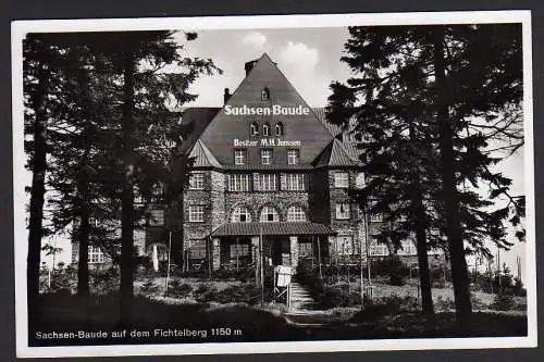 36998 Ansichtskarte Sachsen Baude auf dem Fichtelberg Oberwiesenthal 1940