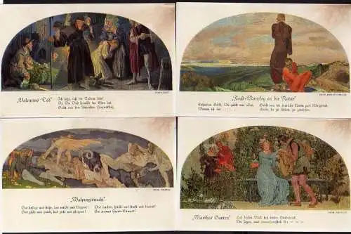 36675 6 Ansichtskarte Auerbachs Keller Leipzig um 1930 Walpurgisnacht Faust - Monolog …
