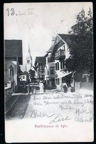 37282 Ansichtskarte Igls Innsbruck 1906 Dorfstrasse