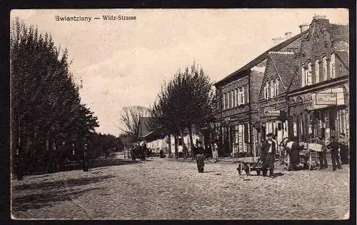 37215 Ansichtskarte Swientziany Widz Strasse 1916 FP Nr 173