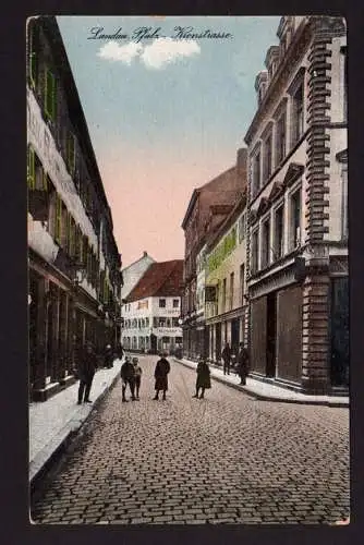 36132 Ansichtskarte Landau Pfalz Kronstrasse Hotel Restaurant um 1920