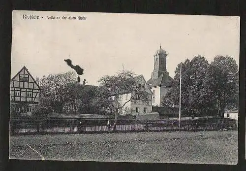 22087 AK Dresden Klotzsche Partie an der alten Kirche um 1915 Beck Verlag