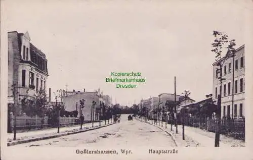 170061 AK Goßlershausen Wpr. Jablonowo Pomorskie 1917 Hauptstraße
