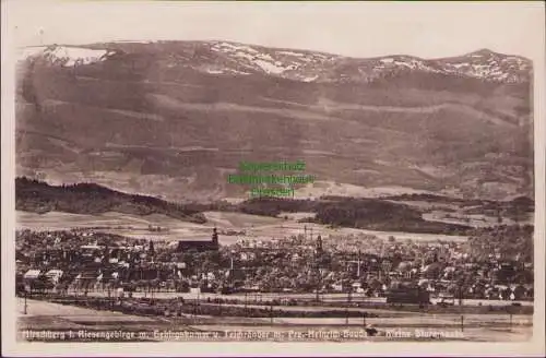 152653 AK Hirschberg im Riesengebirge Jelenia Gora Panorama 1942