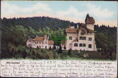 152802 AK Marienbad Marianske Lazne 1905 Villa Lug ins Land