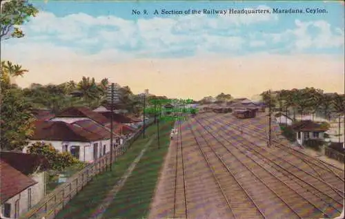 152319 AK Maradana Ceylon 1939 Bahnhof A Section of the Railway Headquarters