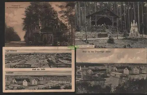 150078 4 Ansichtskarte Truppenlager Zossen Spielplatz 1917 Lageransicht Lager Weinberge