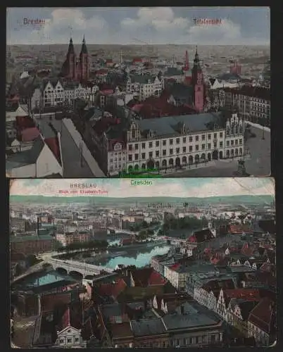 150191 2 Ansichtskarte Breslau 1910 1911 Totalansicht