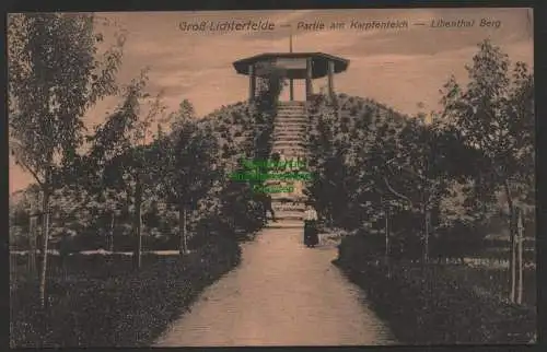 150122 AK Berlin Groß Lichterfelde Karpfenteich Lilienthal Berg 1913