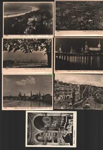 150072 7 Ansichtskarte Dresden Hahn Foto Luftbild Dresden vor der Zerstörung 1964 - 1968