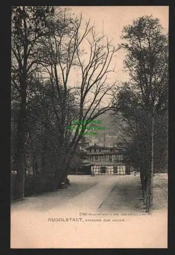 150228 Ansichtskarte Rudolstadt um 1900 Eingang zum Anger
