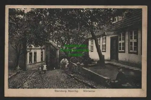 140316 Ansichtskarte Sternberg Mecklenburg Mühlentor 1928