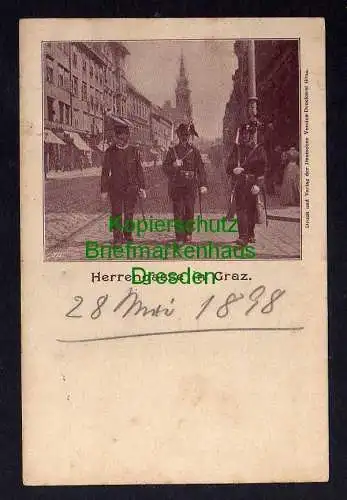 121212 Ansichtskarte Graz Steiermark 1898 Herrengasse