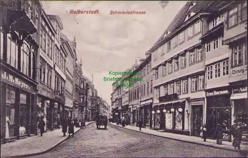 171050 AK Halberstadt 1914 Schmiedestrasse