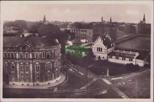 171457 AK TROPPAU 1933 Schloßring mit Eislaufplatz Fotokarte