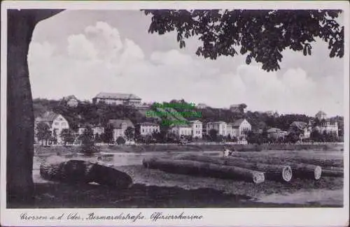 171418 AK Crossen a.d. Oder Bismarckstrasse Offizierskasino 1942