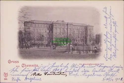 171405 AK Chemnitz 1902 Staatslehranstalt