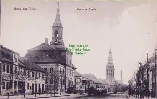 171348 AK Tilsit Opr. Deutsche Straße um 1915