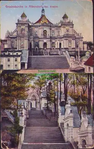 171344 AK Gnadenkirche in Albendorf, Bez. Breslau 1931 Calvarienberg