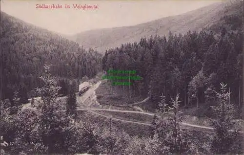 171340 AK Südharzbahn im Weinglasstal um 1910 Verlag Stengel & Co., G. m. b. H.