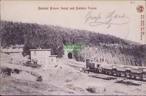 171330 AK Bahnhof Braune Sumpf und Bielstein Tunnel 1904 Kloster Michaelstein