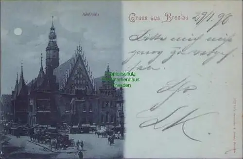 171325 AK Breslau 1898 Rathaus