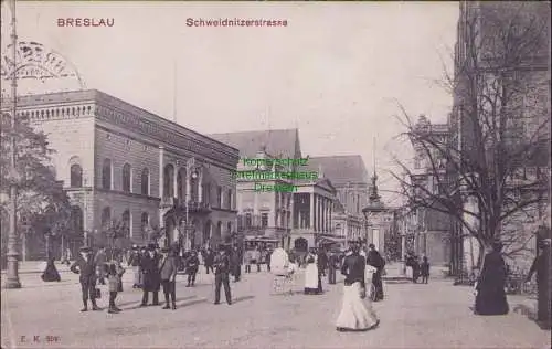 171319 AK Breslau 1906 Schweidnitzerstrasse