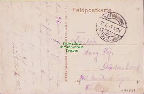 171279 AK Martinpuich Arras Frankreich 1915 Feldpost