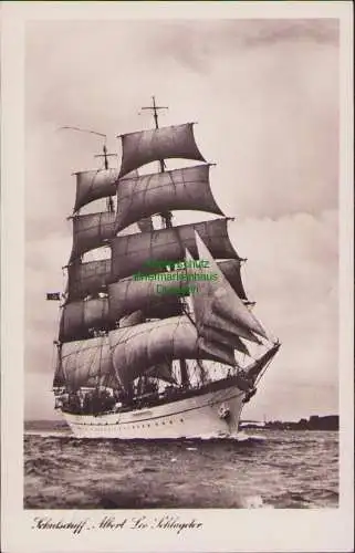 171276 AK Schulschiff Albert Leo Schlageter Segelschulschiff Photo und Verlag