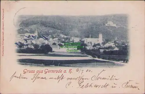 171257 AK Gruss aus Gernrode a. H. 1900 Verlag Kosmos Halberstadt