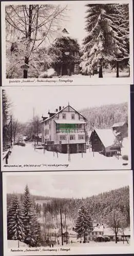 171247 3 AK Gaststätte Buschhaus Oberhirschsprung Osterzgebirge 1956 Ladenmühle