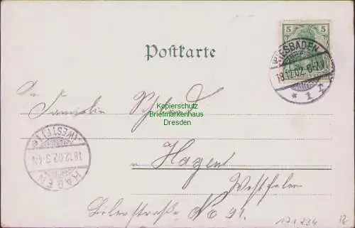 171234 AK Kochbrunnen Wiesbaden 1902