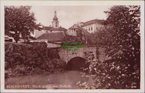 171189 AK Reichstadt Zakupy 1943 Blick gegen das Schloß Feldpost